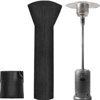 Black Propane Heater Cover Height Outdoor Snow and UV Resistant, Zipper Storage Bag, Waterproof Dust and Dust Resistance