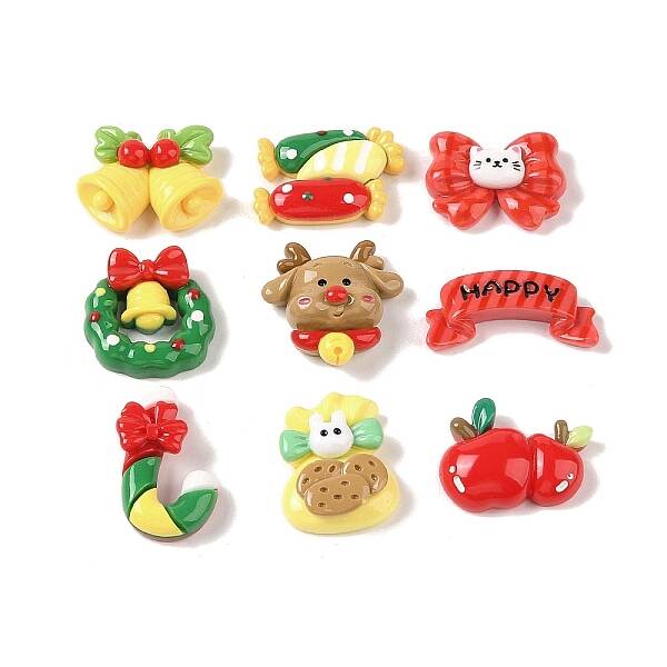 Christmas Opaque Resin Decoden Cabochons