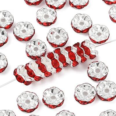 Brass Grade A Rhinestone Spacer Beads