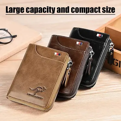 Men’s Wallet, Leather Wallet, Billfold, Gift for Men, Husband, Boyfriend, Son, Large Capacity with Multi Card Slots, RFID A...