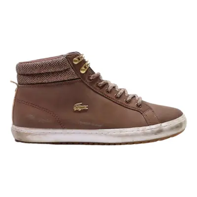 LACOSTE High Top Trainers Brown Leather Womens UK 6.5