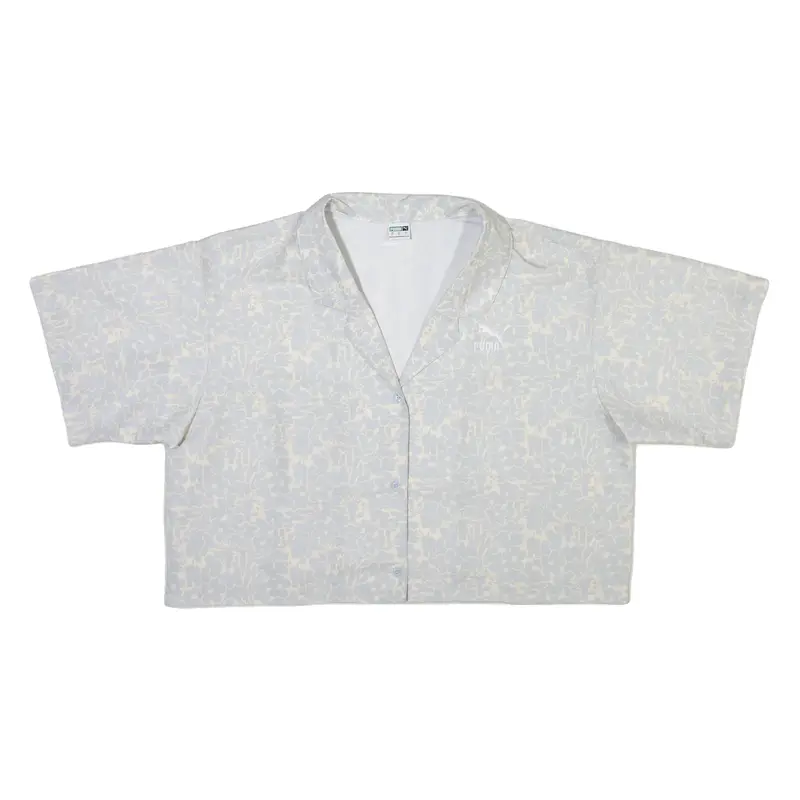 PUMA Cropped Womens Shirt Grey Floral L