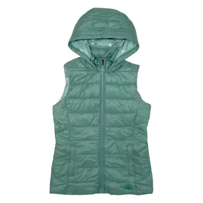 BARBOUR Landmass Insulated Womens Puffer Gilet Green Hooded UK 8