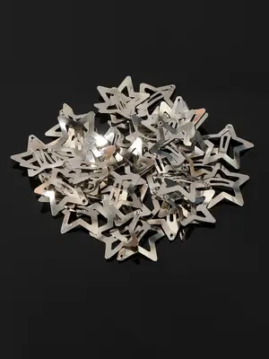 Hollow Star Design Hair Clips, Summer Outfits 2024 Alloy Hair Accessories, Fixed Clips for Fine Bangs, Casual And Versatile A...
