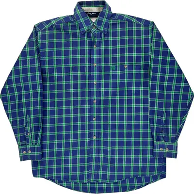 Wrangler Cowboy Cut Check Shirt - XL - Blue