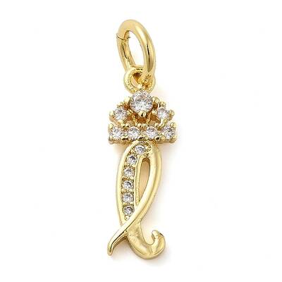 Brass Micro Pave Cubic Zirconia Pendants