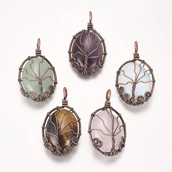 Natural & Synthetic Mixed Stone Pendants