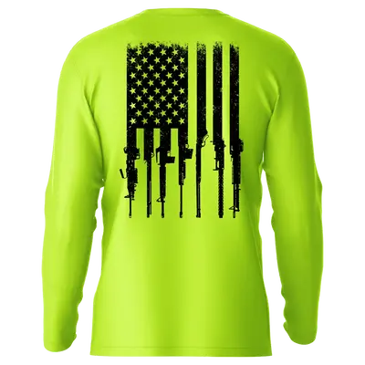 Rifle Flag - Hi-Visibility UPF 50 Long Sleeve Sun Shirt