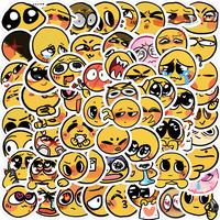Cute Cartoon Pattern Decorative Stickers, 60pcs Emotional Expression Series Decorative Decal, Self-adhesive Anime Naughty Sti...