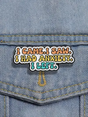 1 Piece Fashion Letter Pattern Enamel Brooch Pin, Casual Matching Jewelry for Party, Daily Clothing Decor