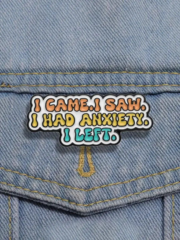 1 Piece Fashion Letter Pattern Enamel Brooch Pin, Casual Matching Jewelry for Party, Daily Clothing Decor