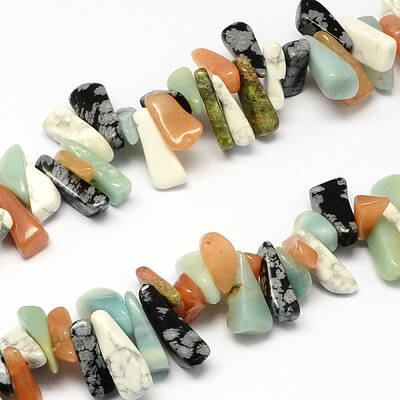 Mixed Natural Gemstone Bead Strands