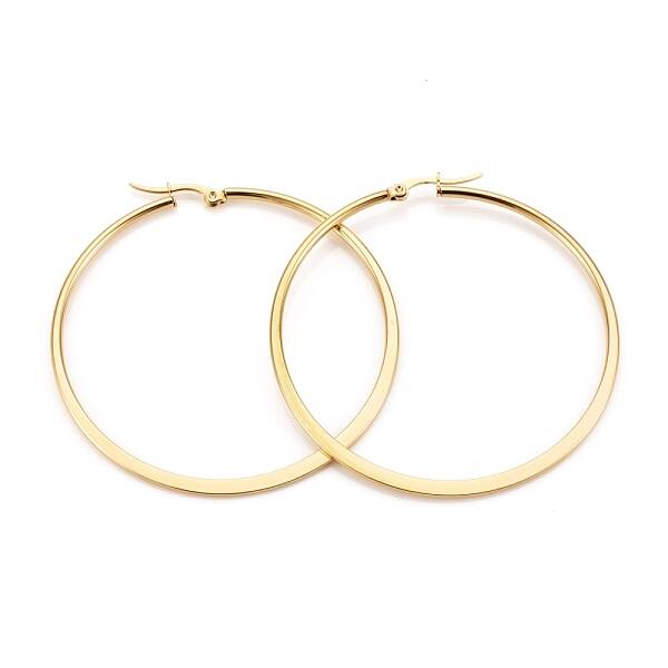 304 Stainless Steel Big Hoop Earrings