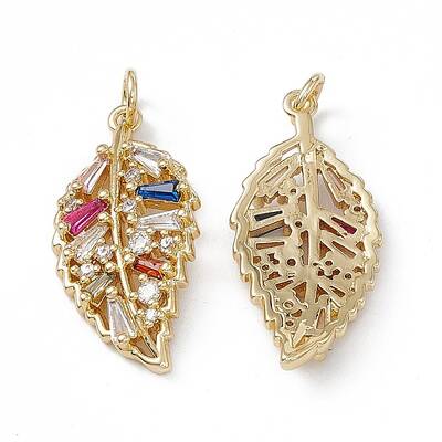 Brass Colorful Cubic Zirconia Pendants