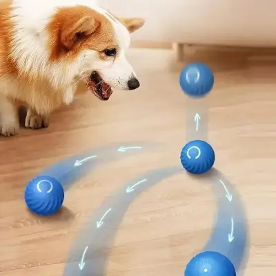 Interactive Dog Toy Ball, 1 Count Rechargeable Dog Chew Toy Ball, Durable Anti-gravity Dog Toy Ball, Pet Interactive Tool