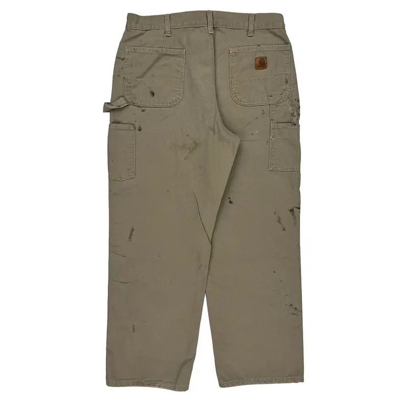 Carhartt Carpenter Trousers - 36? Waist Beige Cotton