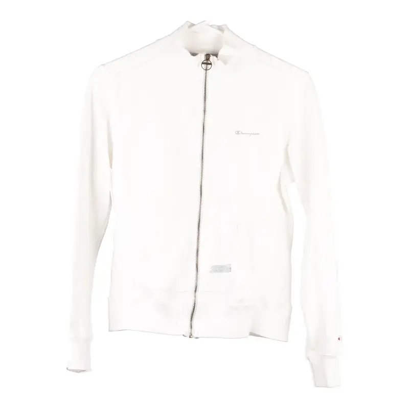 Age 14 Champion Zip Up - Medium White Cotton Blend