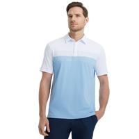 M MAELREG Polo Shirts for Men Dry Fit Performance Chest Print Color Block Moisture Wicking Casual Short Sleeve Golf Shirts,Co...