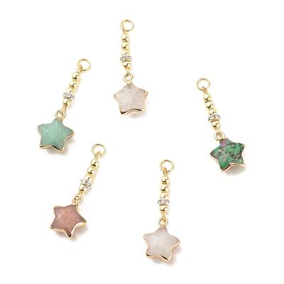 Natural Gemstone Star Pendants