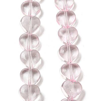 Baking Paint Transparent Glass Beads Strands