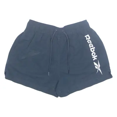 REEBOK Mesh Lined Womens Sports Shorts Blue S W25