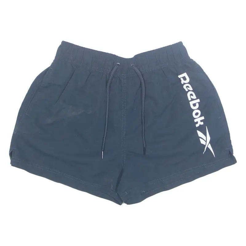 REEBOK Mesh Lined Womens Sports Shorts Blue S W25