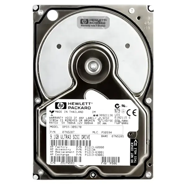 P1213-60000 HP 9.1GB Wide Ultra2 SCSI 7200 3.5-inch Hard Drive