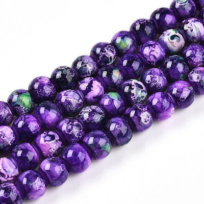 Baking Painted Glass Beads Strands