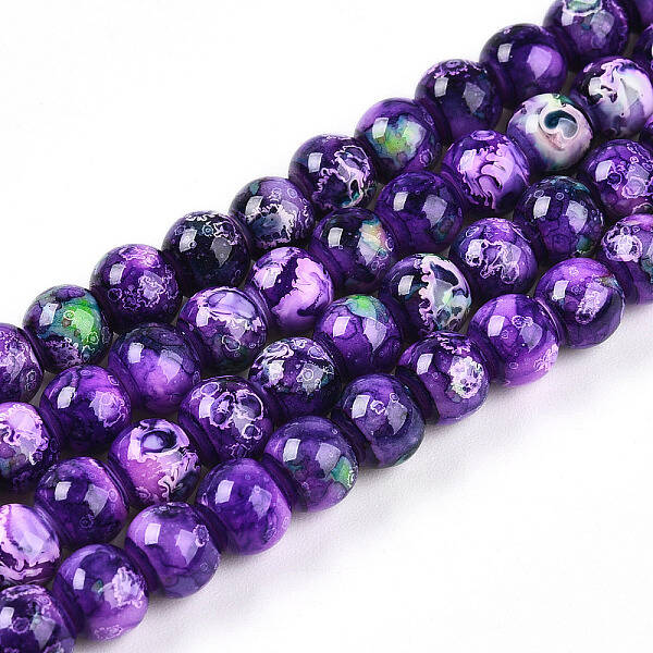 Baking Painted Glass Beads Strands