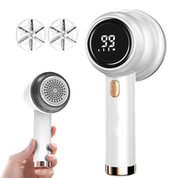 SUMZZZ Fabric Shaver,  Lint Remover Wireless Rechargeable LED Display 6-Leaf Blades 3-Speed  Electric Lint Shaver Portable fo...