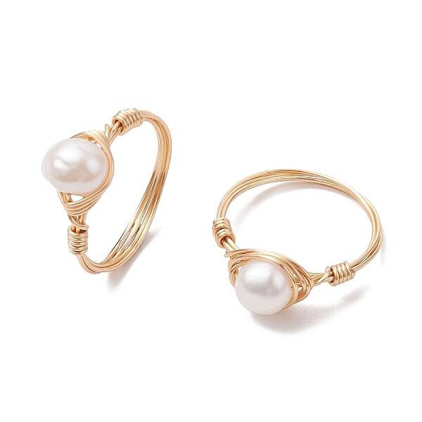 Nuggets Natural Cultured Freshwater Pearl Finger Rings
