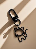 Cute Cat Design Keychain, Hollow Out Design Keychain for Keys & Backpacks, Fashion Accessories for Women & Men, Charm
