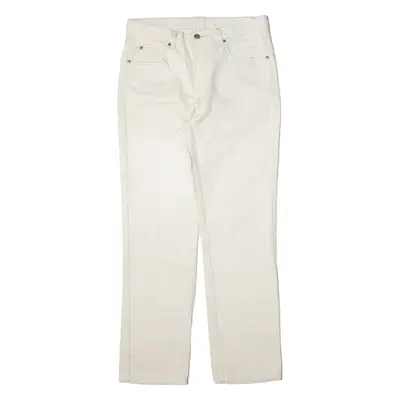 TEDDY'S Wash Em' Warm Womens Jeans Cream Regular Straight 90s W31 L31