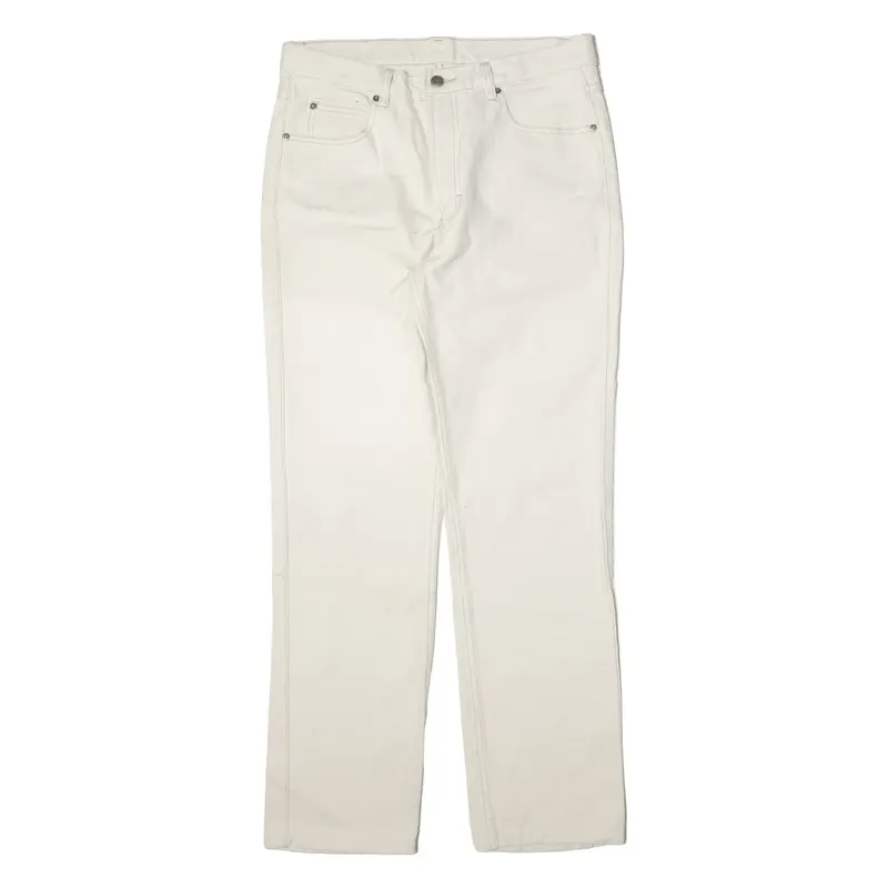 TEDDY'S Wash Em' Warm Womens Jeans Cream Regular Straight 90s W31 L31