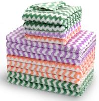12 Pack Microfiber Cleaning Cloth, Dish Cloths,10x10 Inches Dish Towels, Super Soft and Absorbent Kitchen Dishcloths, Microfi...