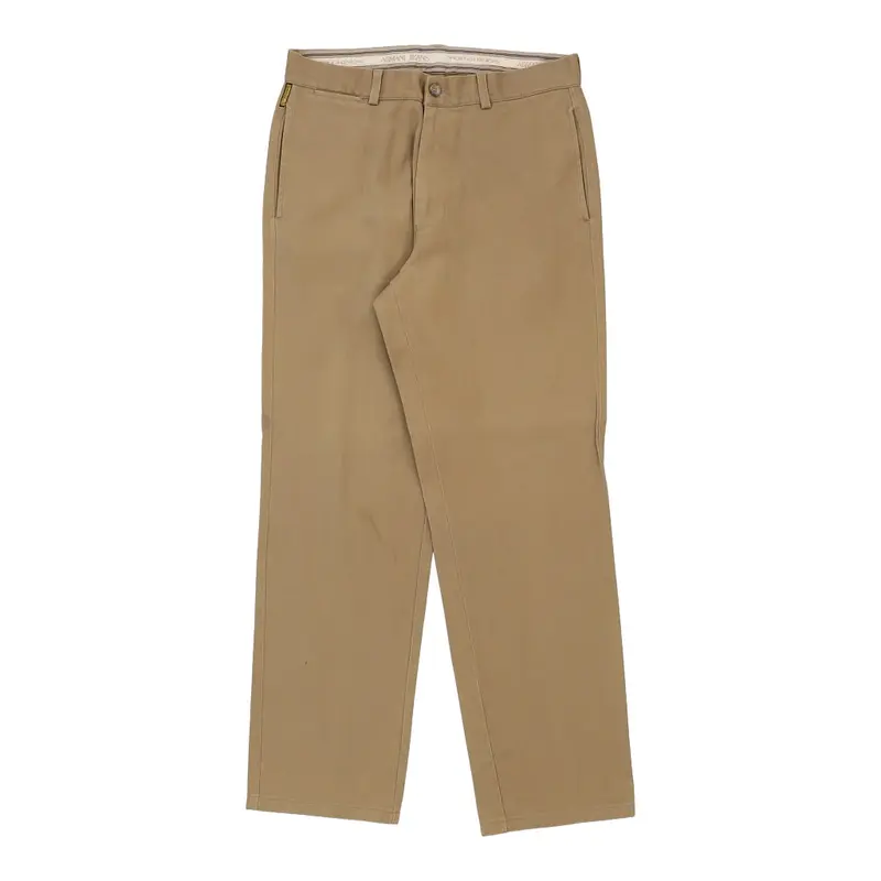 Armani Trousers - 34W 32L Beige Cotton Blend