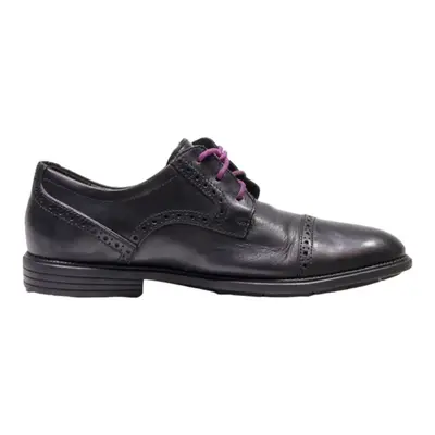 ROCKPORT Brogue Shoes Black Leather Mens UK 8.5