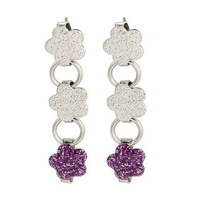 304 Stainless Steel Enamel Stud Earrings