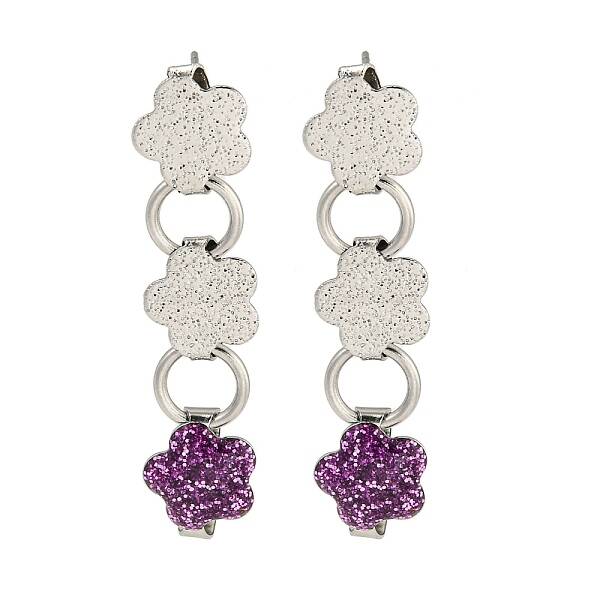 304 Stainless Steel Enamel Stud Earrings