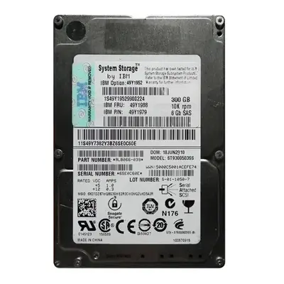 49Y7382 IBM 300GB 6Gb/s SAS 10000 2.5-Inch Hard Drive