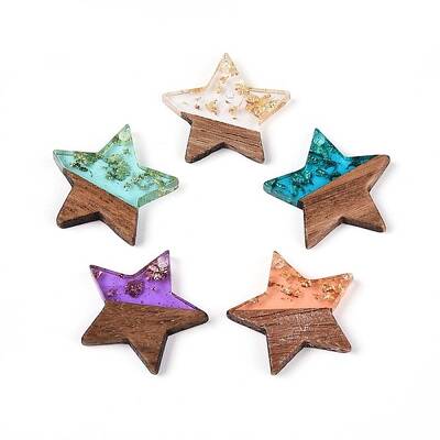 Resin & Walnut Wood Pendants