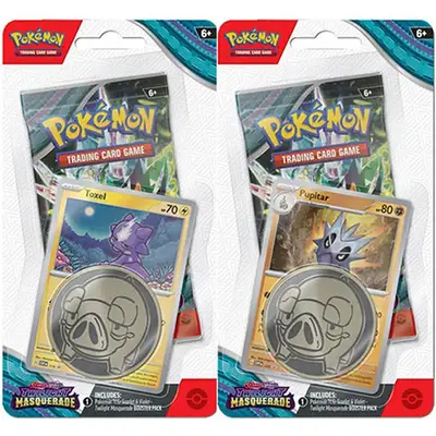2x Pokemon TCG Twilight Masquerade Checklane Booster Bundle