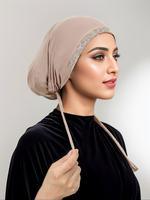 Women's Rhinestone Decor Instant Hijab, Modest Fashionable Hijab for Daily Wear, Women's Islamic Clothing for All Seasons, Cl...