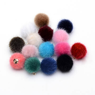 Faux Mink Fur Covered Charms