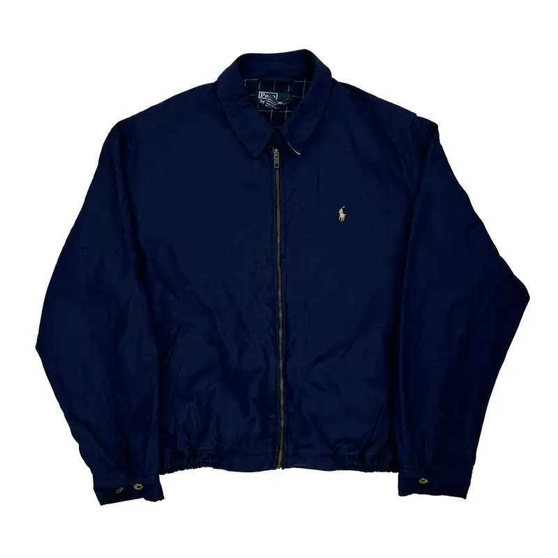 Ralph Lauren Harrington Jacket - Large Navy Cotton Blend