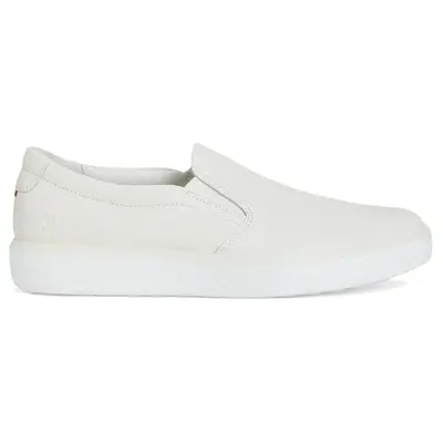 Ecco Soft 60 219253 Leather Women's Slip On Shoes - White - Size:US 8-8.5 Women