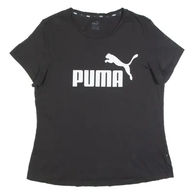 PUMA Womens T-Shirt Black UK 16