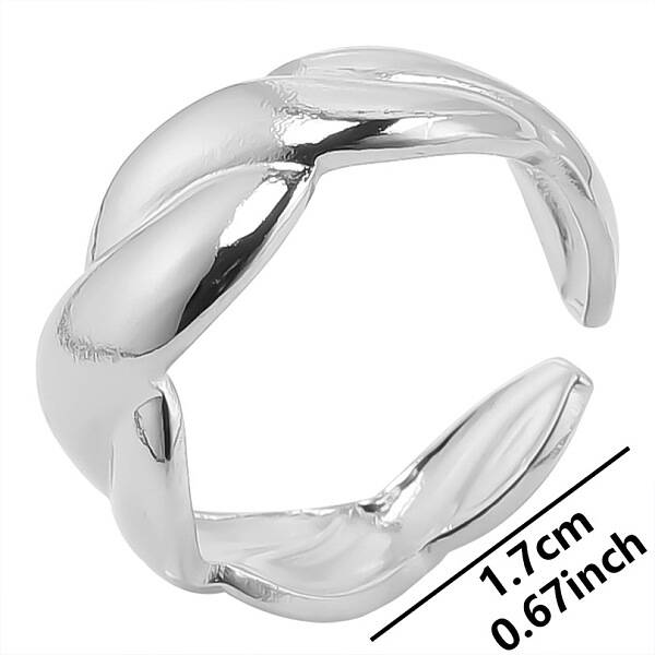 Vintage Stainless Steel Twist Couple Rings