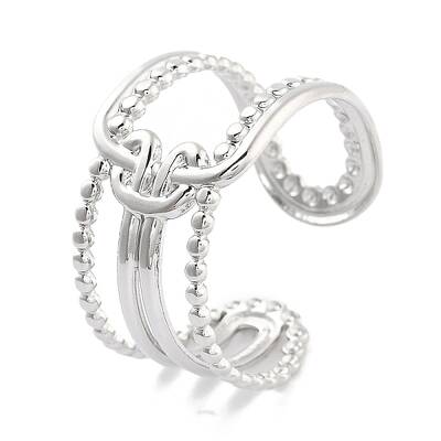 Non-Tarnish 304 Stainless Steel Oval Open Cuff Rings for Women
