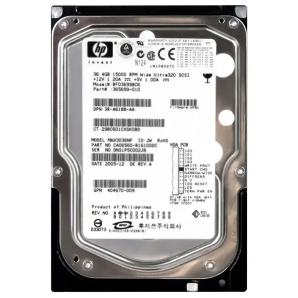 CA06560-B10100DC Fujitsu 36.7GB Ultra-320 SCSI 15K 3.5-inch 8MB Hard Drive